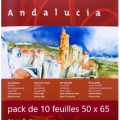 lot ce 10 feuilles 50x65 - ANDALUCIA 500gr/m²  -  35 € 00